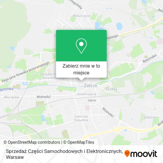 Mapa Sprzedaż Części Samochodowych i Elektronicznych