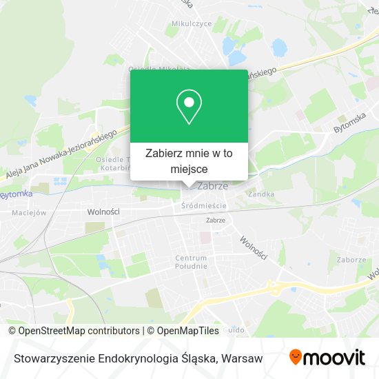 Mapa Stowarzyszenie Endokrynologia Śląska