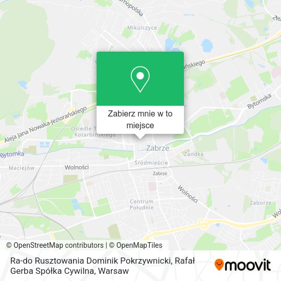 Mapa Ra-do Rusztowania Dominik Pokrzywnicki, Rafał Gerba Spółka Cywilna