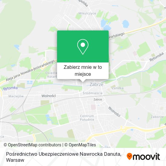 Mapa Pośrednictwo Ubezpieczeniowe Nawrocka Danuta