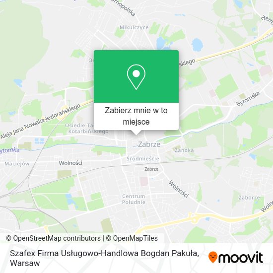 Mapa Szafex Firma Usługowo-Handlowa Bogdan Pakuła