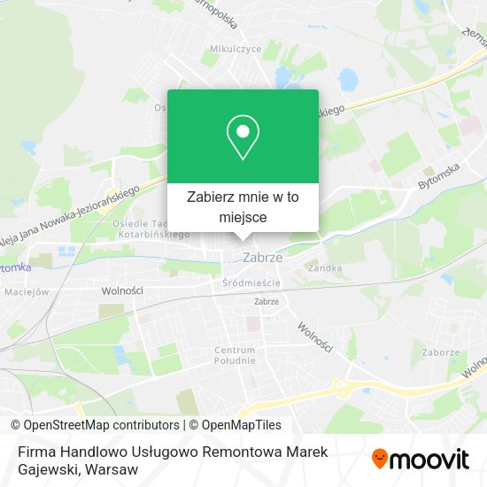 Mapa Firma Handlowo Usługowo Remontowa Marek Gajewski