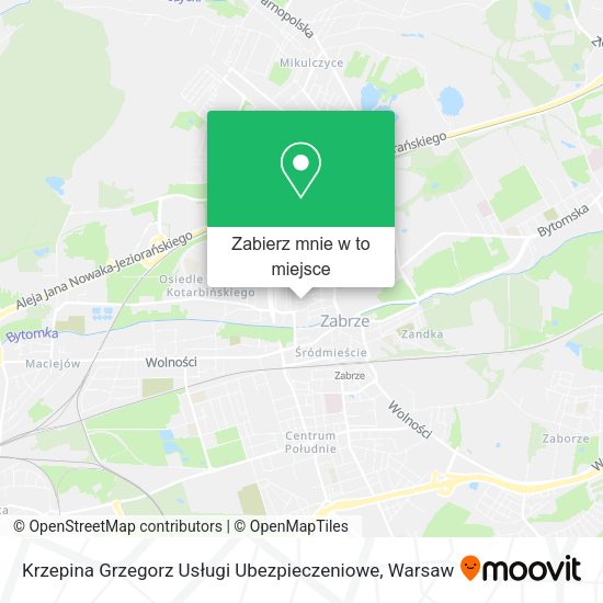 Mapa Krzepina Grzegorz Usługi Ubezpieczeniowe