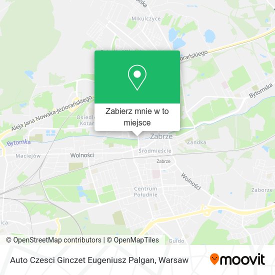 Mapa Auto Czesci Ginczet Eugeniusz Palgan