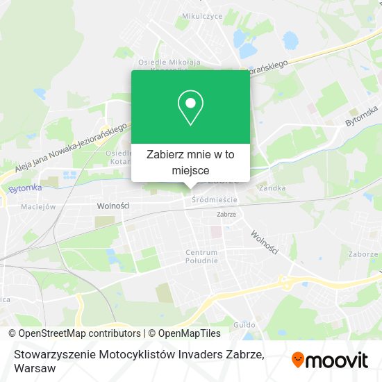 Mapa Stowarzyszenie Motocyklistów Invaders Zabrze