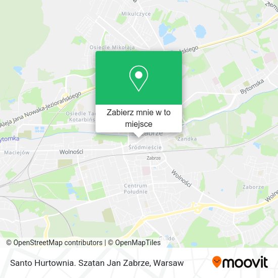 Mapa Santo Hurtownia. Szatan Jan Zabrze