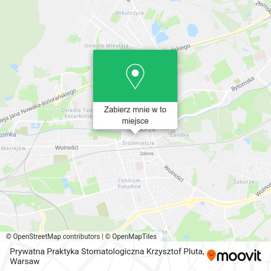 Mapa Prywatna Praktyka Stomatologiczna Krzysztof Pluta