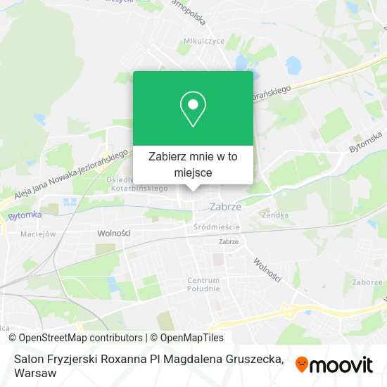 Mapa Salon Fryzjerski Roxanna Pl Magdalena Gruszecka