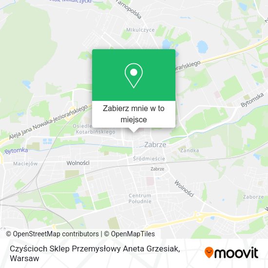 Mapa Czyścioch Sklep Przemysłowy Aneta Grzesiak