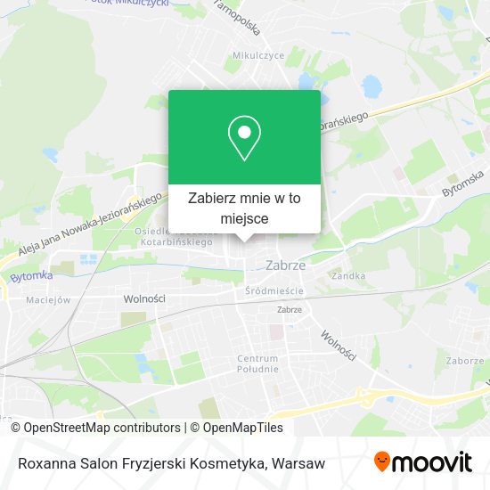 Mapa Roxanna Salon Fryzjerski Kosmetyka