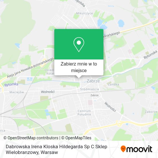 Mapa Dabrowska Irena Kloska Hildegarda Sp C Sklep Wielobranzowy