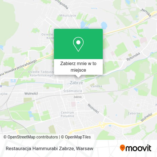 Mapa Restauracja Hammurabi Zabrze