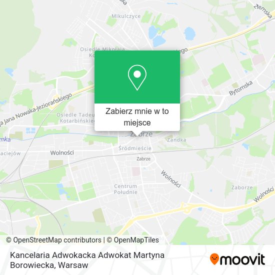 Mapa Kancelaria Adwokacka Adwokat Martyna Borowiecka