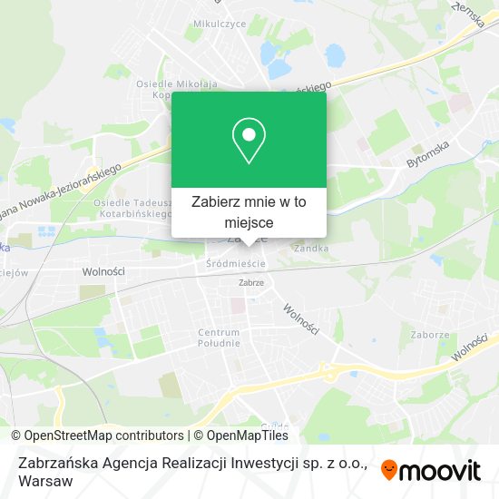 Mapa Zabrzańska Agencja Realizacji Inwestycji sp. z o.o.