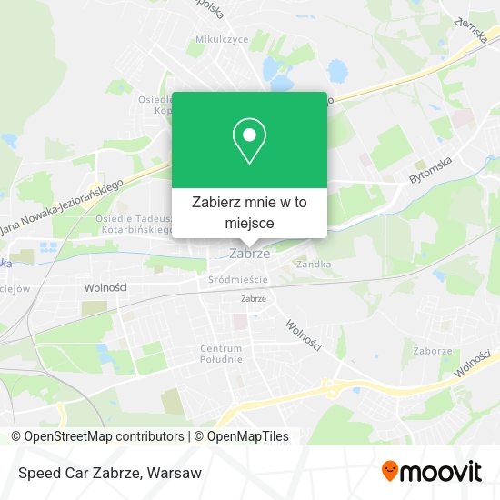 Mapa Speed Car Zabrze