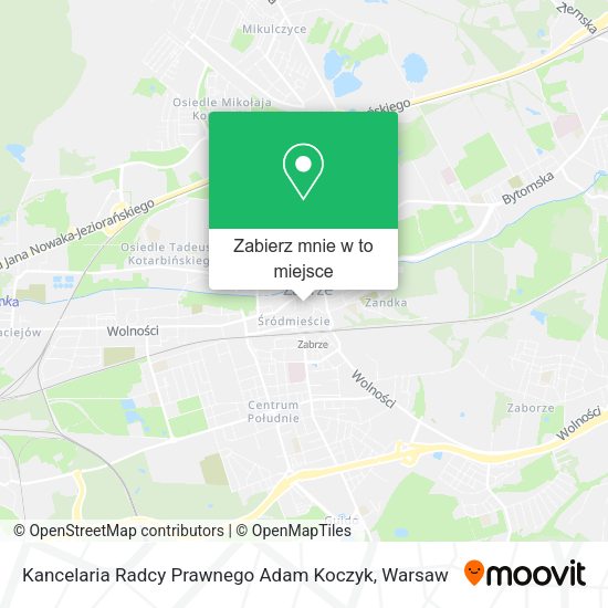 Mapa Kancelaria Radcy Prawnego Adam Koczyk