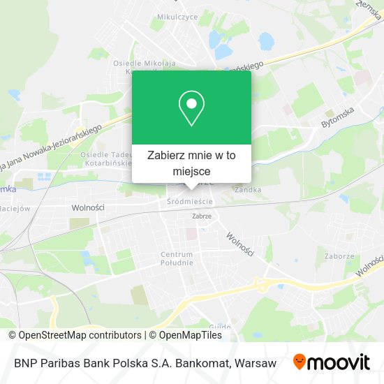 Mapa BNP Paribas Bank Polska S.A. Bankomat