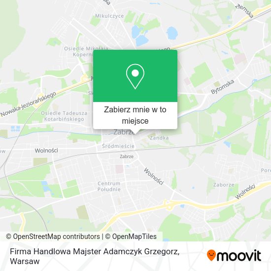 Mapa Firma Handlowa Majster Adamczyk Grzegorz