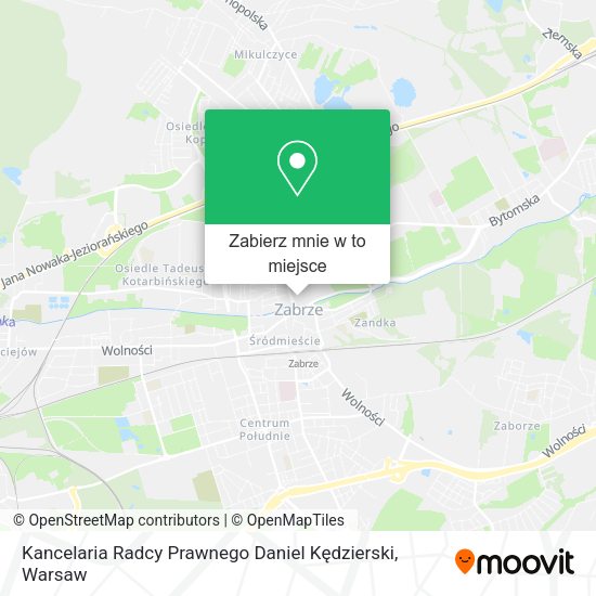 Mapa Kancelaria Radcy Prawnego Daniel Kędzierski