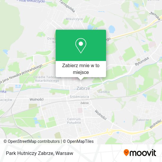 Mapa Park Hutniczy Zabrze