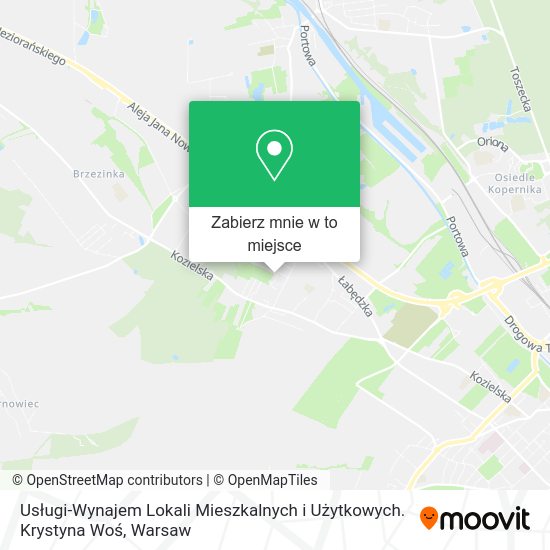 Mapa Usługi-Wynajem Lokali Mieszkalnych i Użytkowych. Krystyna Woś