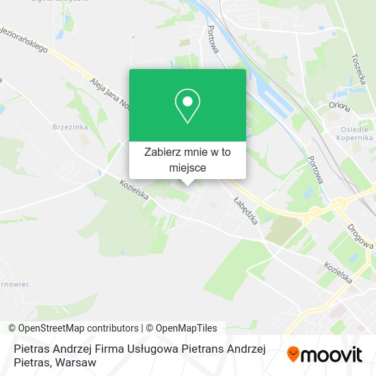 Mapa Pietras Andrzej Firma Usługowa Pietrans Andrzej Pietras