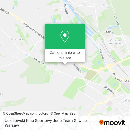 Mapa Uczniowski Klub Sportowy Judo Team Gliwice