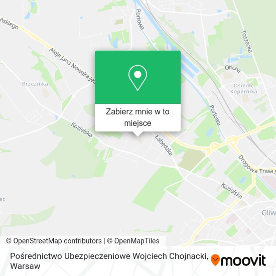 Mapa Pośrednictwo Ubezpieczeniowe Wojciech Chojnacki