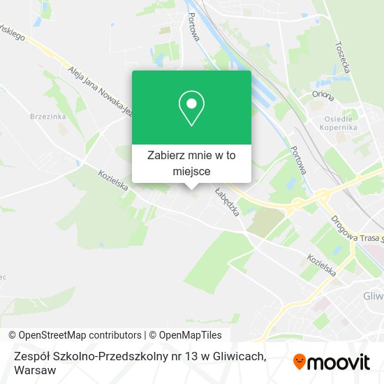 Mapa Zespół Szkolno-Przedszkolny nr 13 w Gliwicach