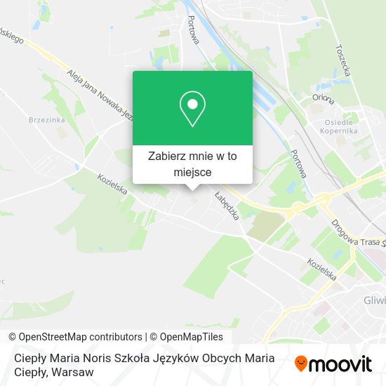 Mapa Ciepły Maria Noris Szkoła Języków Obcych Maria Ciepły