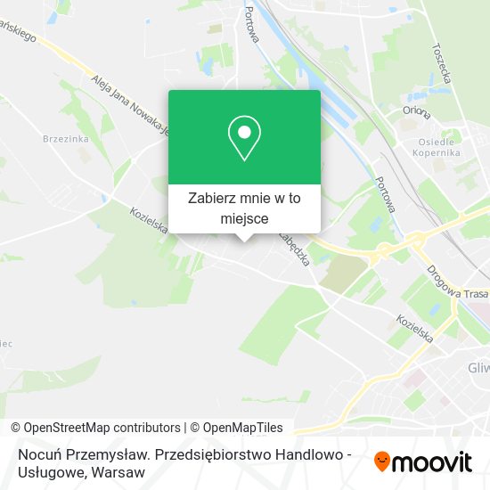 Mapa Nocuń Przemysław. Przedsiębiorstwo Handlowo - Usługowe