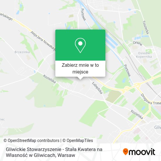 Mapa Gliwickie Stowarzyszenie - Stała Kwatera na Własność w Gliwicach