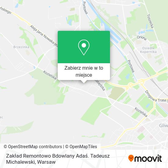 Mapa Zakład Remontowo Bdowlany Adaś. Tadeusz Michalewski