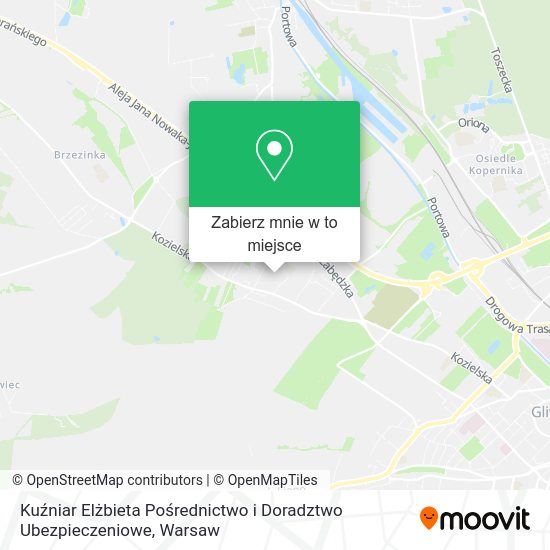 Mapa Kuźniar Elżbieta Pośrednictwo i Doradztwo Ubezpieczeniowe