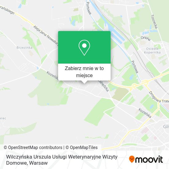 Mapa Wilczyńska Urszula Usługi Weterynaryjne Wizyty Domowe