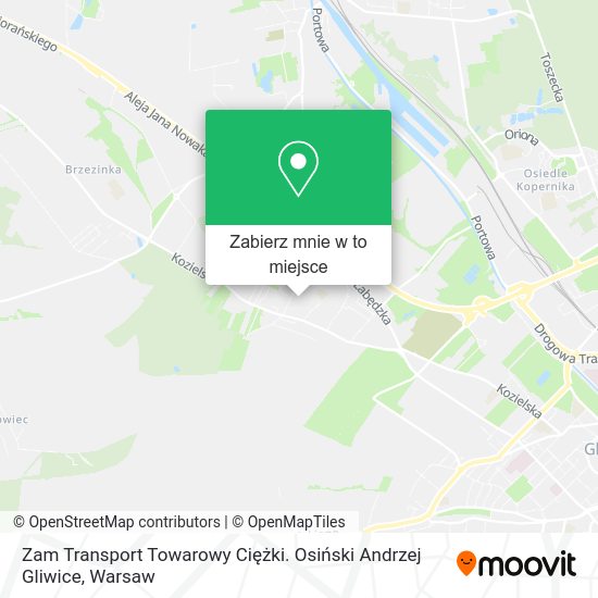 Mapa Zam Transport Towarowy Ciężki. Osiński Andrzej Gliwice