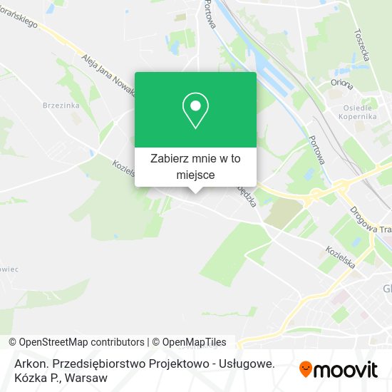 Mapa Arkon. Przedsiębiorstwo Projektowo - Usługowe. Kózka P.