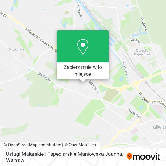 Mapa Usługi Malarskie i Tapeciarskie Maniowska Joanna