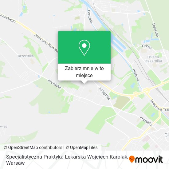 Mapa Specjalistyczna Praktyka Lekarska Wojciech Karolak