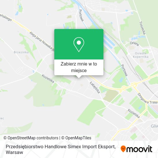 Mapa Przedsiębiorstwo Handlowe Simex Import Eksport