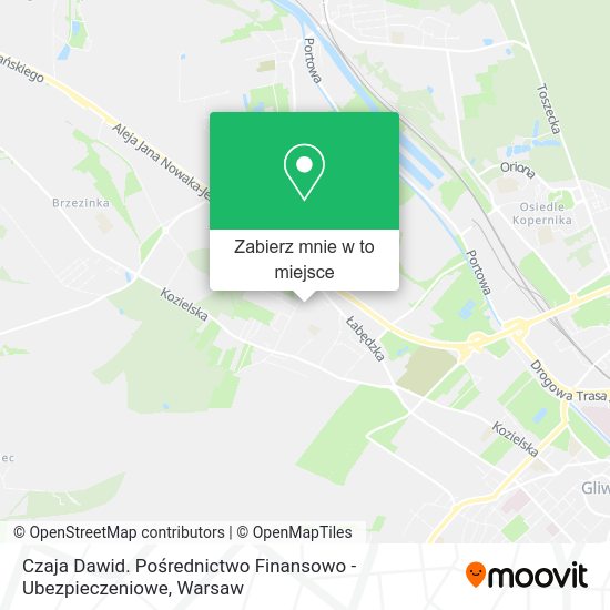 Mapa Czaja Dawid. Pośrednictwo Finansowo - Ubezpieczeniowe