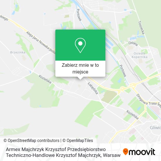 Mapa Armex Majchrzyk Krzysztof Przedsiębiorstwo Techniczno-Handlowe Krzysztof Majchrzyk