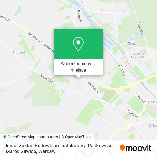 Mapa Instal Zakład Budowlano-Instalacyjny. Papkowski Marek Gliwice