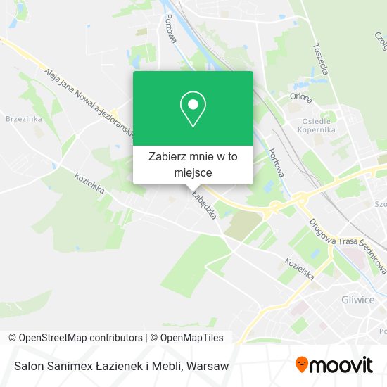 Mapa Salon Sanimex Łazienek i Mebli