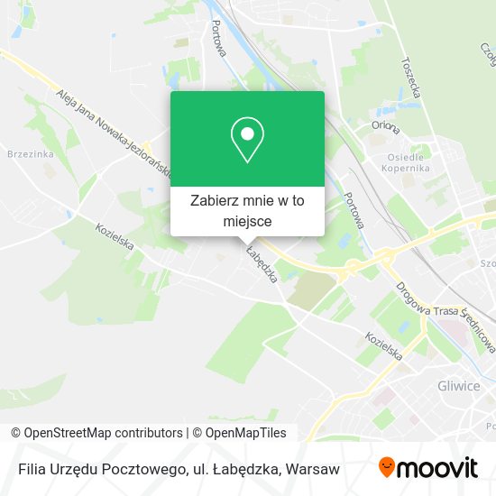 Mapa Filia Urzędu Pocztowego, ul. Łabędzka