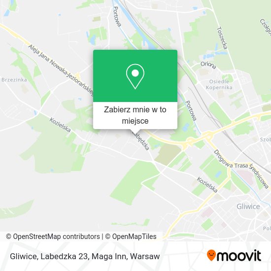 Mapa Gliwice, Labedzka 23, Maga Inn