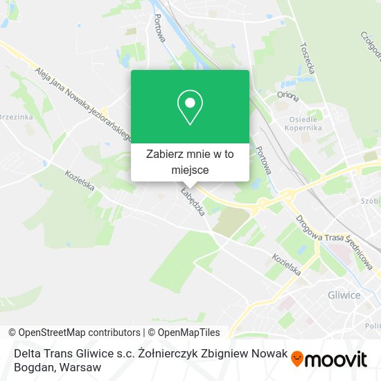 Mapa Delta Trans Gliwice s.c. Żołnierczyk Zbigniew Nowak Bogdan