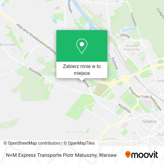 Mapa N+M Express Transporte Piotr Matuszny