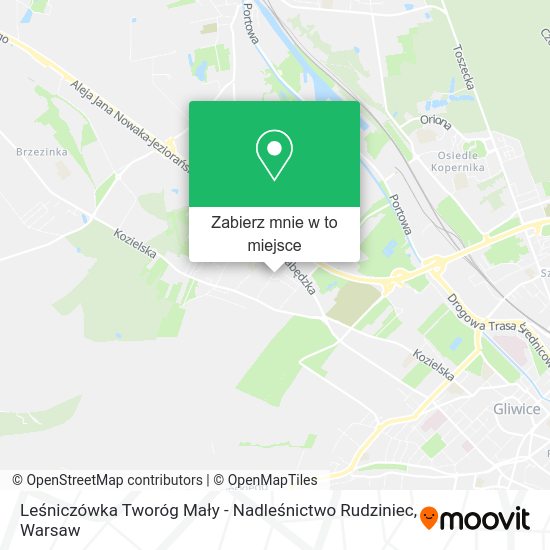 Mapa Leśniczówka Tworóg Mały - Nadleśnictwo Rudziniec