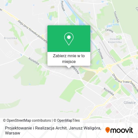 Mapa Projektowanie i Realizacja Archit. Janusz Waligóra